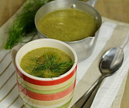 La crema verde di finocchi e sedano, per non buttare via niente