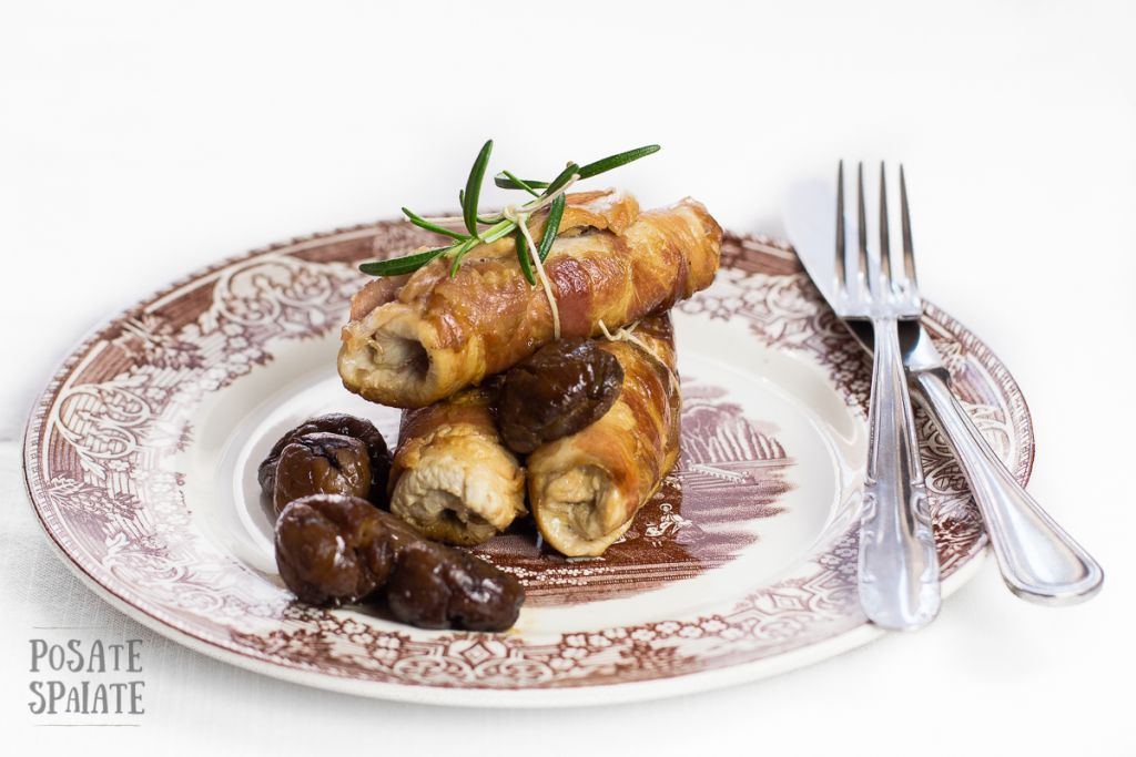 Rolatine di tacchino con castagne_Posate Spaiate
