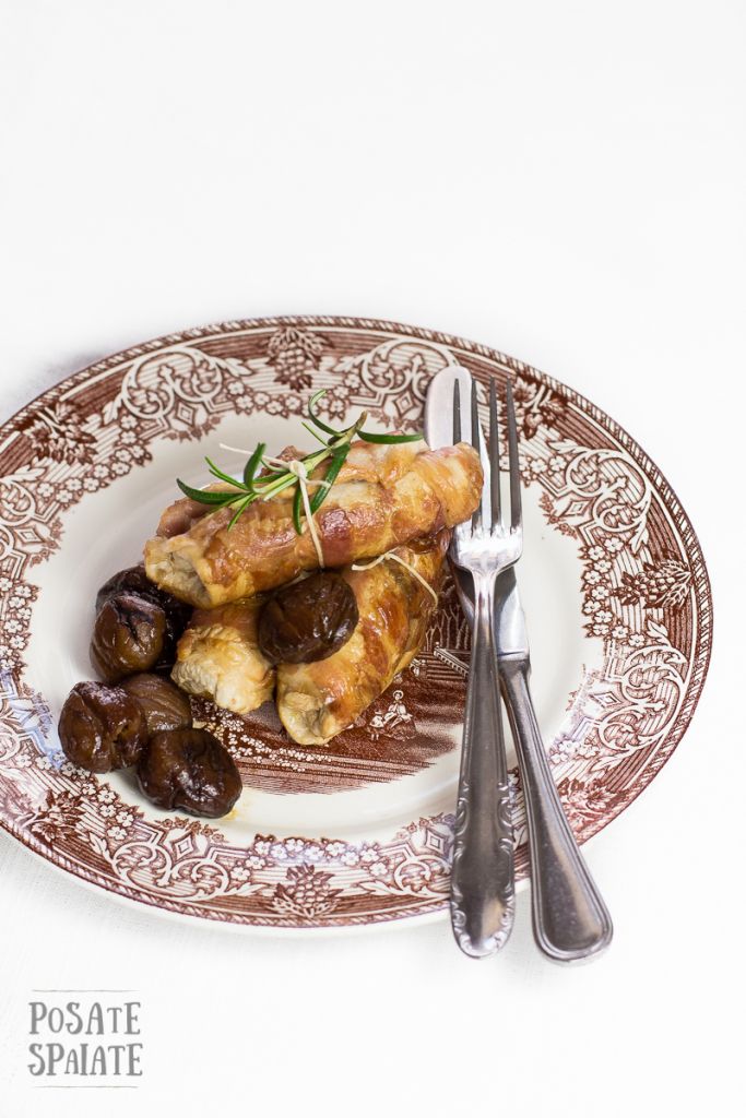 Rolatine di tacchino con castagne_Posate Spaiate