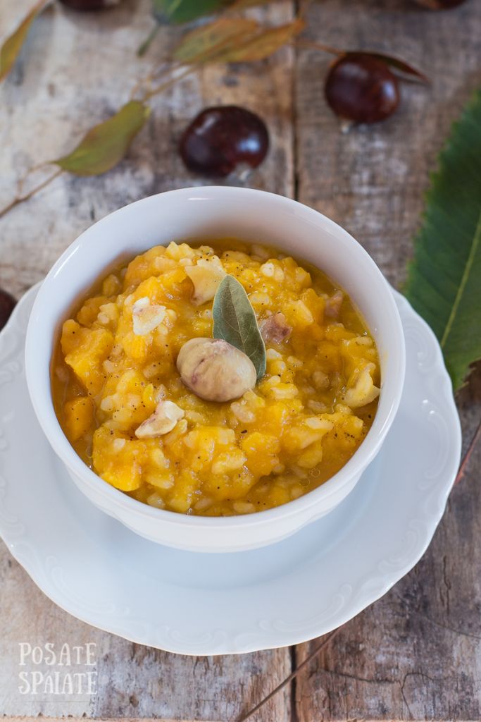 Zuppa con zucca, castagne e riso_Posate Spaiate