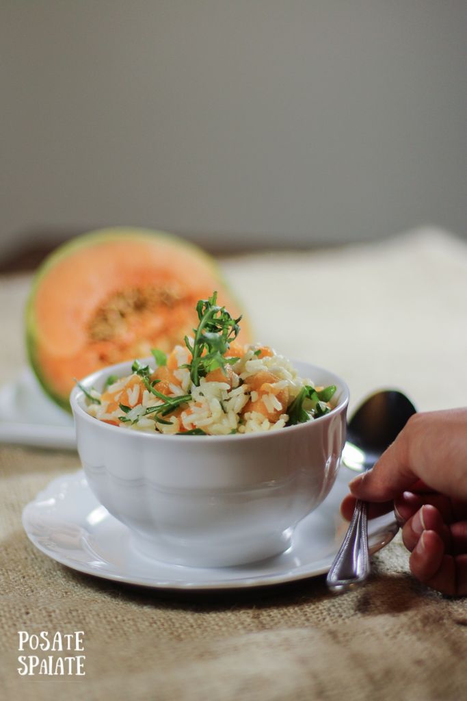Insalata di riso con melone e rucola_Posate Spaiate