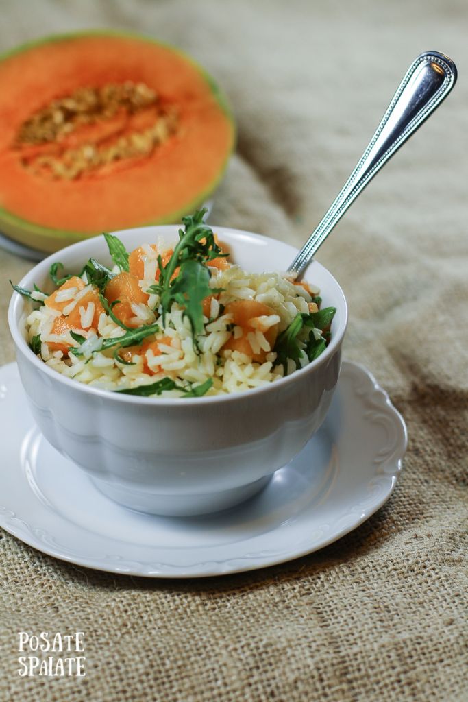 Insalata di riso con melone e rucola_Posate Spaiate