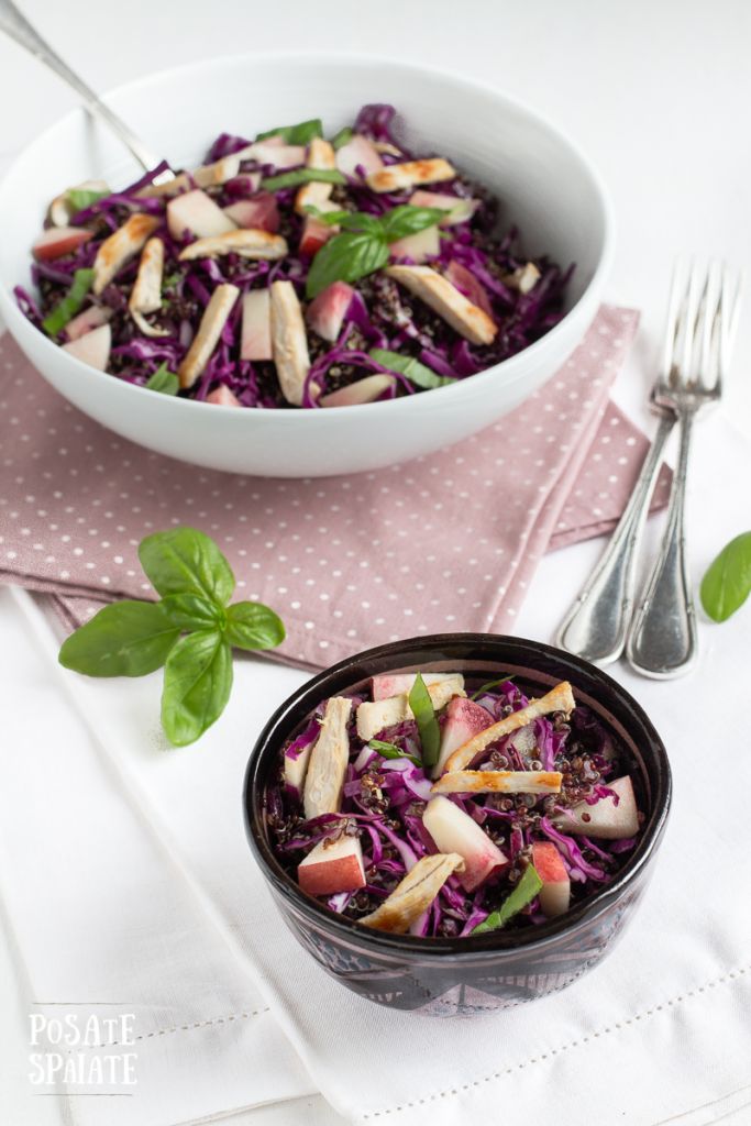 Quinoa con cavolo rosso e pesche_Posate Spaiate