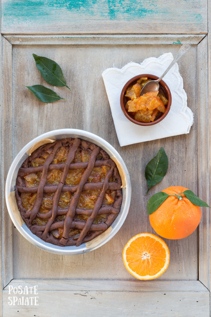 Crostata al cacao e marmellata di arance_Posate Spaiate