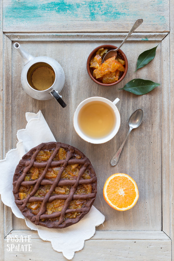 Crostata al cacao e marmellata di arance_Posate Spaiate