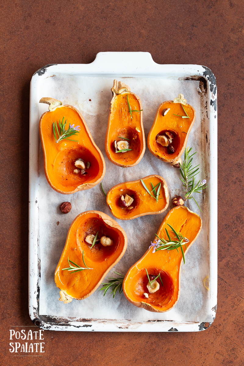 zucca al forno con nocciole_Posate Spaiate