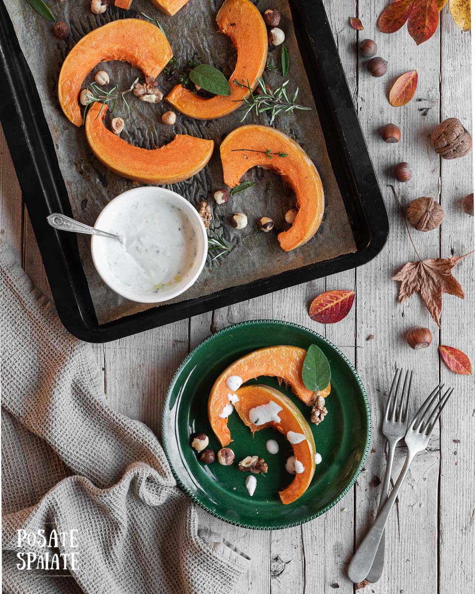 Zucca arrostita con salsa allo yogurt_Posate Spaiate